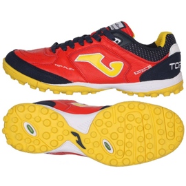 Zapatillas de fútbol Joma Top Flex 2106 Tf TOPW2106TF negro naranjas y rojos