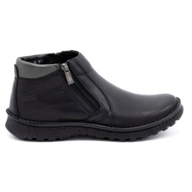 Kampol Zapatos hombre botines piel 130KA negro
