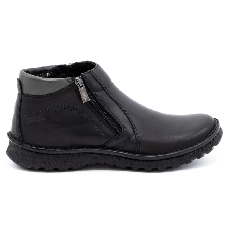 Kampol Zapatos hombre botines piel 130KA negro