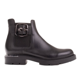 Marco Shoes Botines chelsea con hebilla decorativa negro Marco Shoes Botines chelsea con hebilla decorativa negro