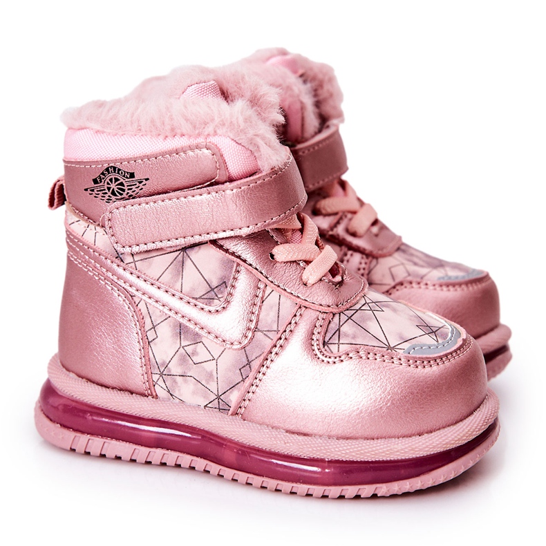 PJ2 Botas de nieve cálidas para niños Pink Shirinell rosado
