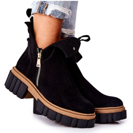 PA2 Botas cálidas negras Cadence con cierre de cremallera negro