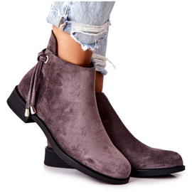 Botas Mujer Ante Gris Numbero