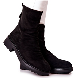 Botas altas arrugadas de ante negro Trisha Botas altas arrugadas de ante negro Trisha