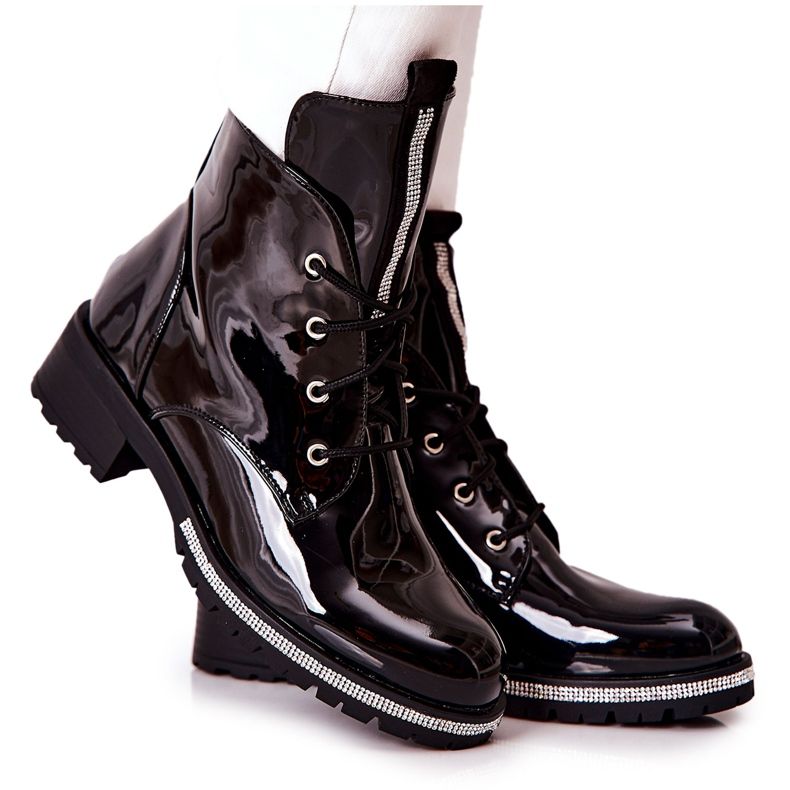 Botas Griegas Lacadas Negras negro Botas Griegas Lacadas Negras negro