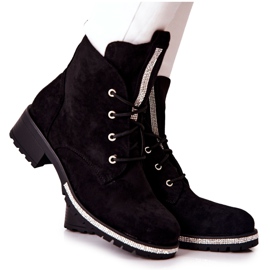 Botas cálidas de gamuza Grecia negras negro