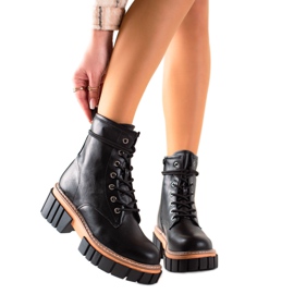Seastar Botas tramperos en la plataforma negro