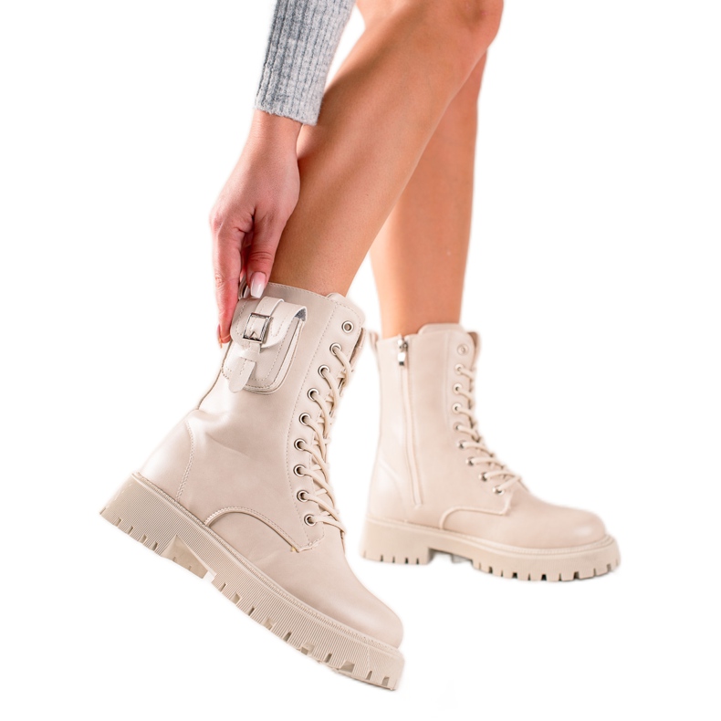 Groto Gogo Tramperos elegantes con bolsillo beige