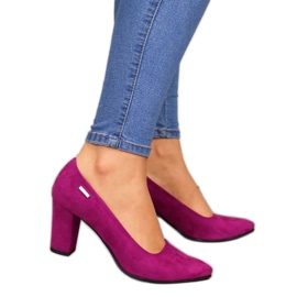 Bombas en el poste de Monique W AN866H fucsia blanco rosa
