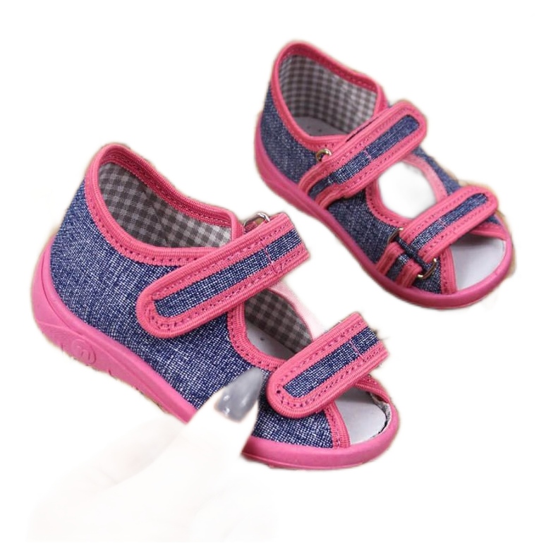 Zapatillas de interior Nazo TEX4B azul marino y rosa rosado