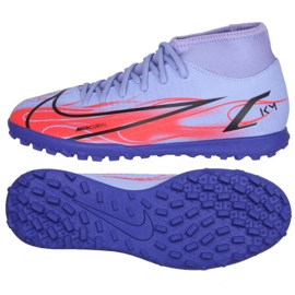 Zapatilla Nike Mercurial Superfly 8 Club Km Tf Jr DB2869-506 rojo, morado púrpura