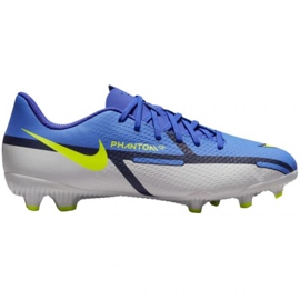 Zapatos de fútbol Nike Phantom GT2 Academy FG / MG Jr DC0812 570 gris azulado azul