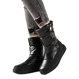 Weide Botas de nieve negras con estilo negro