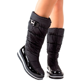 TRENDI Botas de nieve negras altas negro