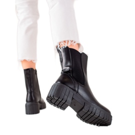 Seastar Botas negras en la plataforma negro