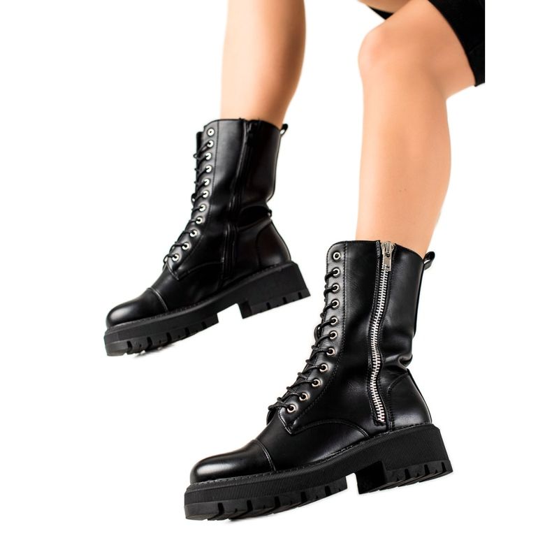 Seastar Botas con cremallera decorativa negro Seastar Botas con cremallera decorativa negro