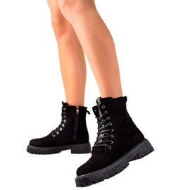 Botas de gamuza cálidas negro