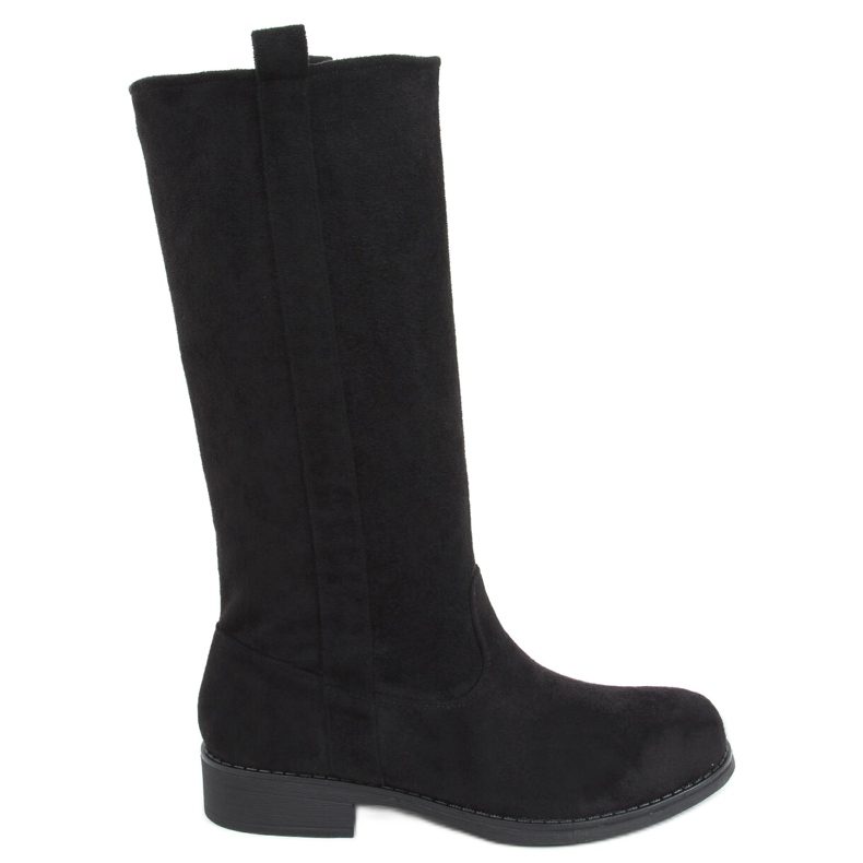 Botas con parte superior recta Unnu Black negro Botas con parte superior recta Unnu Black negro