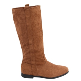 Botas planas Flatty Camel marrón Botas planas Flatty Camel marrón