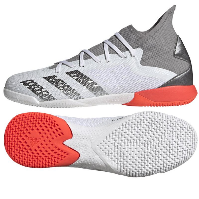 Botas de fútbol Adidas Predator Freak.3 In M FY6283 gris blanco gris