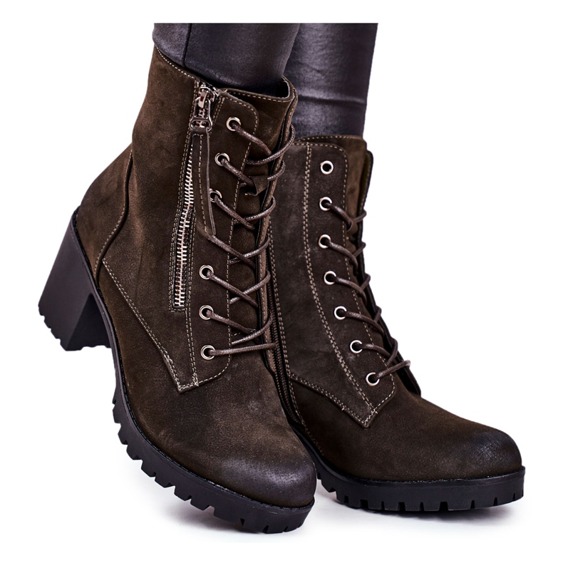 S.Barski Botas de Mujer en Tacón Cálido Caqui Vimen S.Barski Botas de Mujer en Tacón Cálido Caqui Vimen