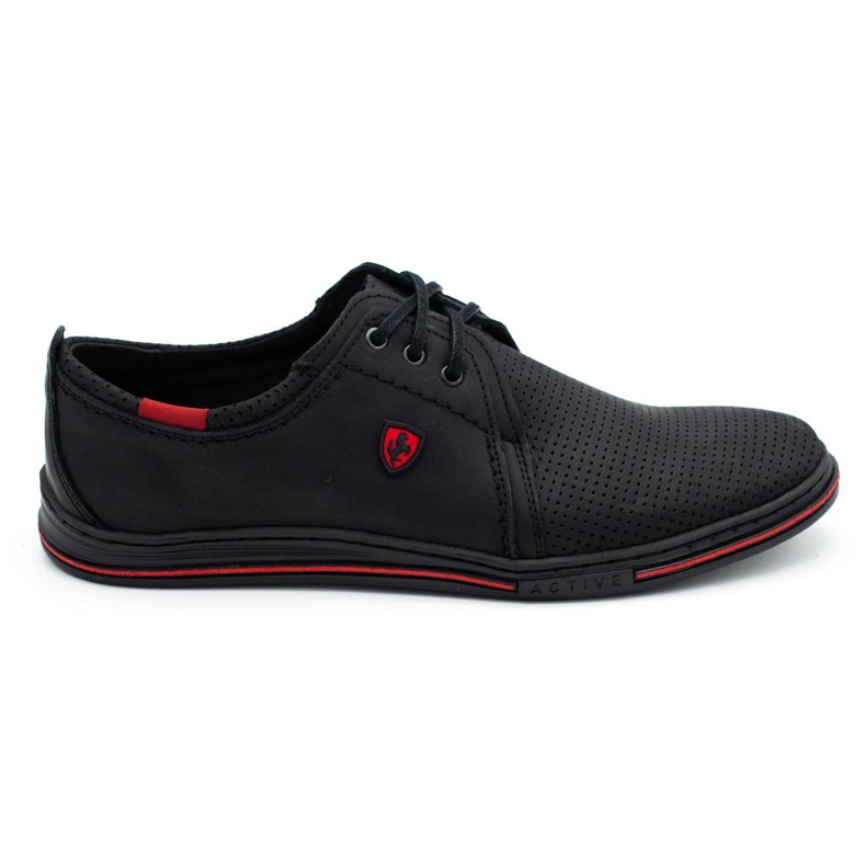 Polbut Zapatos de piel para hombre 343P, verano, negro