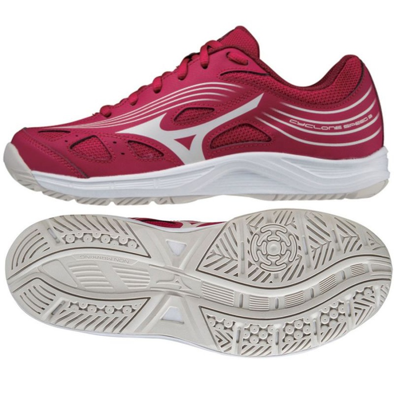 Zapatillas de voleibol Mizuno Cyclone Speed 3 V1GC218064 rojo burdeos Zapatillas de voleibol Mizuno Cyclone Speed 3 V1GC218064 rojo burdeos