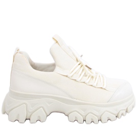 Zapatillas deportivas de suela alta Huggy Beige