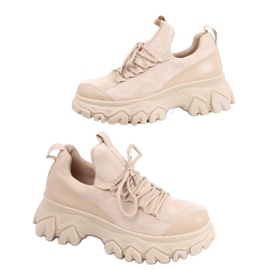 Calzado deportivo Huggy Khaki de suela alta beige