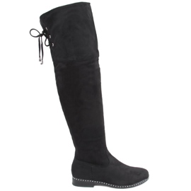Botas de montar de mosquetero negras Dotta negro