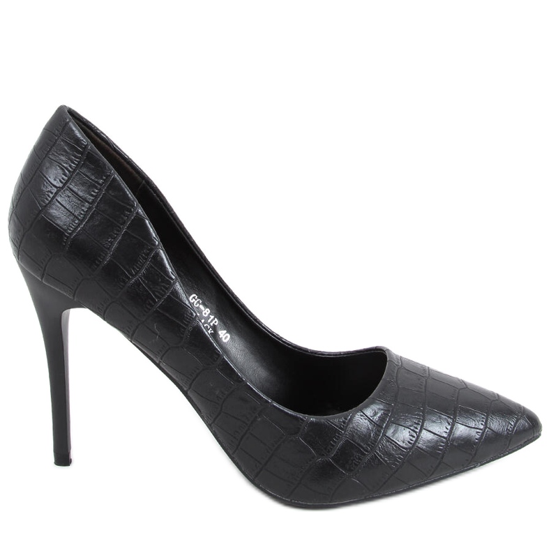 Tacones altos de mujer Hanne Black piel de serpiente negro