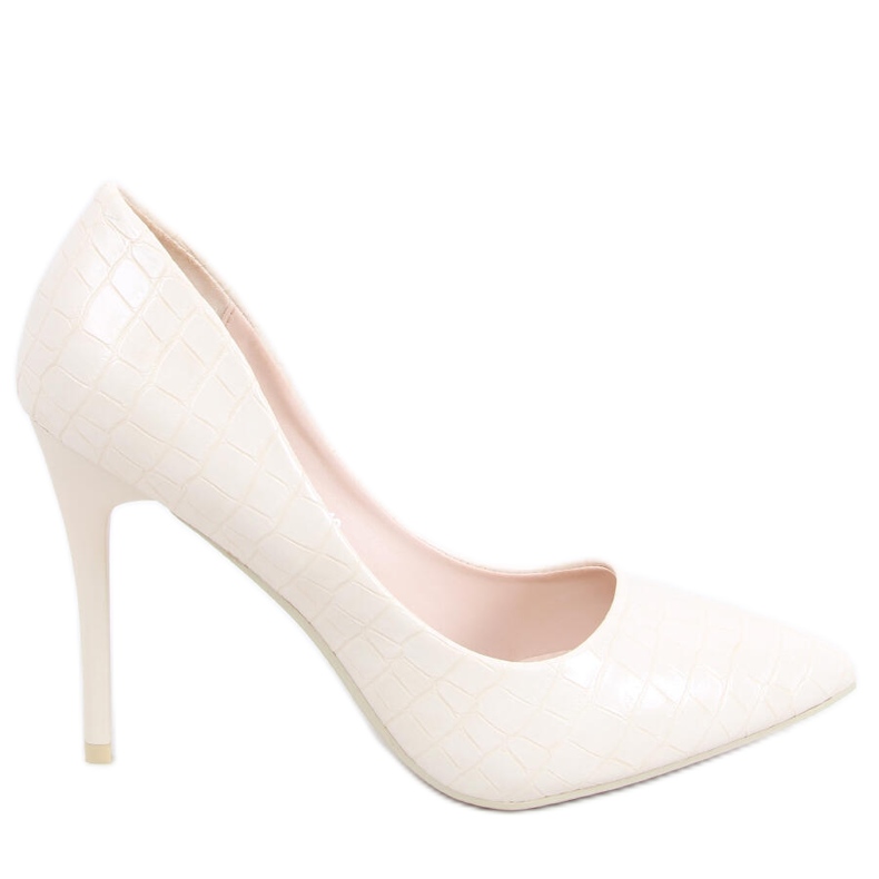 Tacones altos de piel de serpiente para mujer Hanne Beige