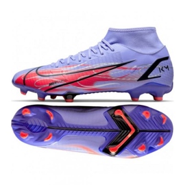 Zapatos de fútbol Nike Mercurial Superfly 8 Academy Km FG / MG M DB2857 506 negro, púrpura, rojo rosas y morados