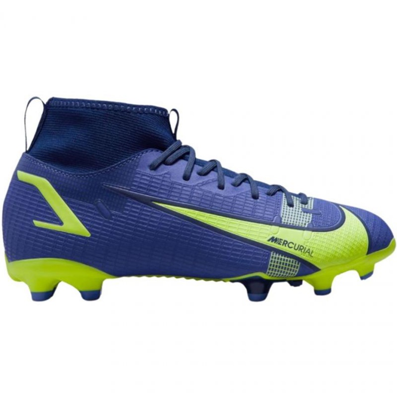 Zapatos de fútbol Nike Mercurial Superfly 8 Academy FG / MG Jr CV1127 474 real, verde azul