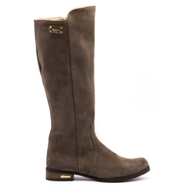 Olivier Botas de moda Klara earthy beige