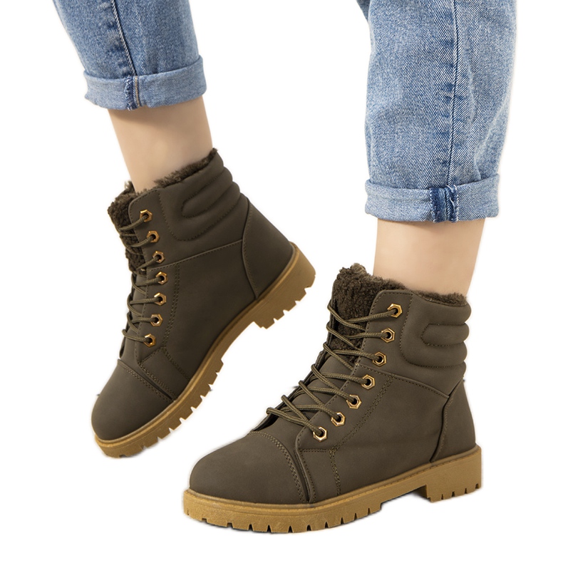 Botas de mujer con aislamiento verde Mazzanti