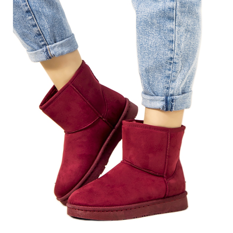 Botas de nieve con ribete de piel Red Lucilla rojo