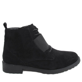 Botines con cordones Anja Black negro