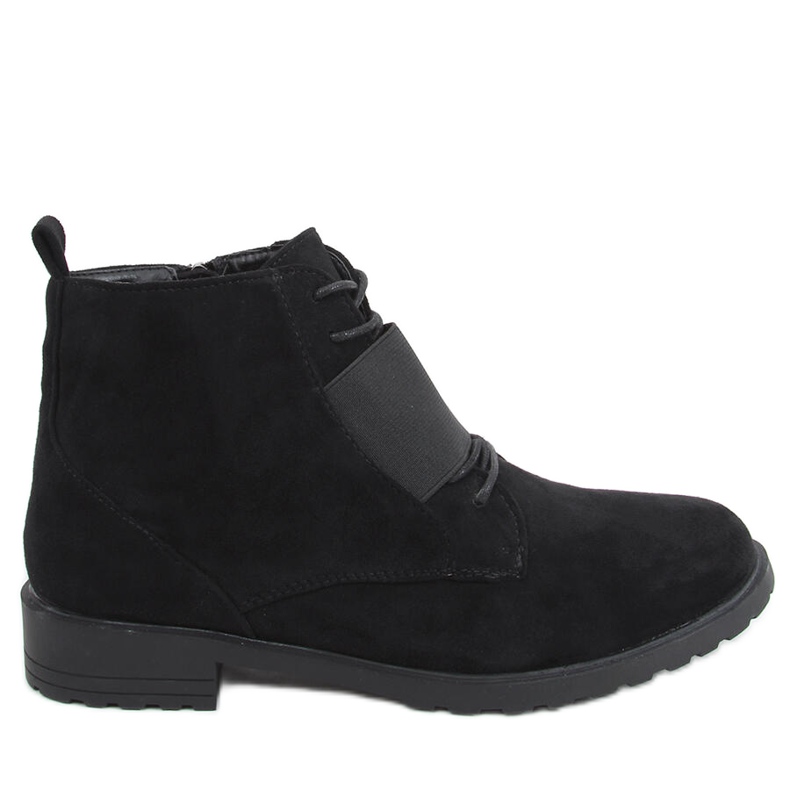 Botines con cordones Anja Black negro