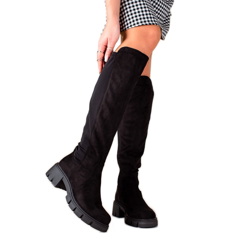 Gogo Botas de ante negras negro