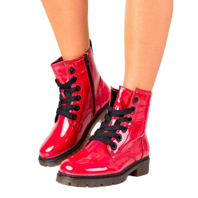 Evento Botas lacadas rojas rojo Evento Botas lacadas rojas rojo