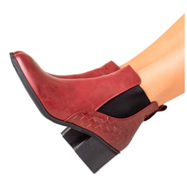 Evento Botas clásicas de cuero ecológico rojo