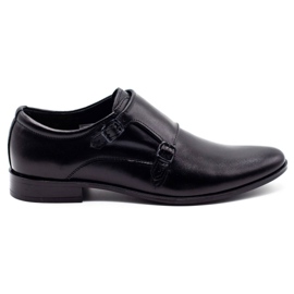 Olivier Zapatos de cuero para hombres monjes 287l negro