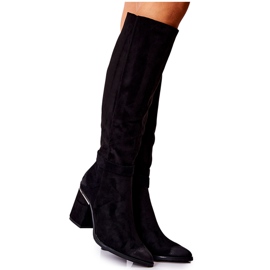 POTOCKI Botas de ante en una barra Black Corises negro