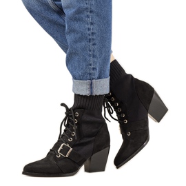 Botas negras tipo calcetín para mujer de Arenas negro
