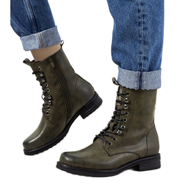 Botas verdes con aislamiento de Muro Botas verdes con aislamiento de Muro