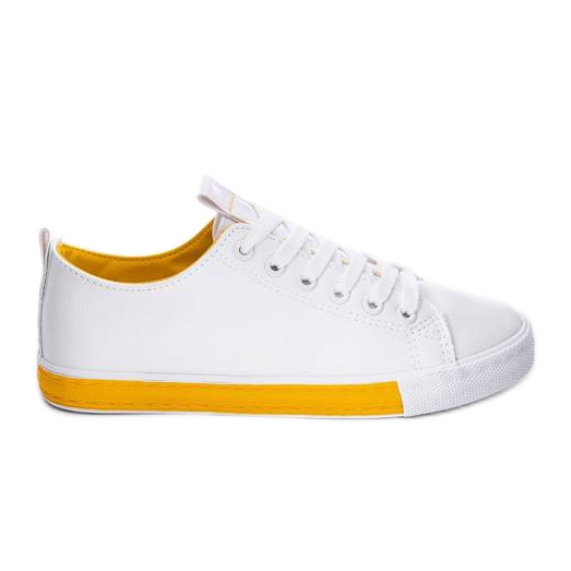 Zapatillas blancas de Valerie blanco amarillo