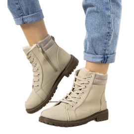 Botas de mujer con aislamiento gris Lamy beige