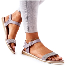 S.Barski Sandalias Con Circonita S. Barski 701-18 Gris