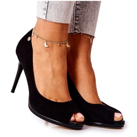 Suede Monnari 0490-020 Tacones negros